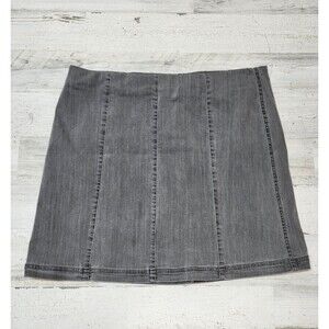 Intro Love Skort Women 14 Gray Denim Stretch Tennis Skirt